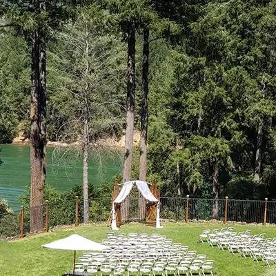 Wedding Ceremony at Rollins Lakeside Inn Resort